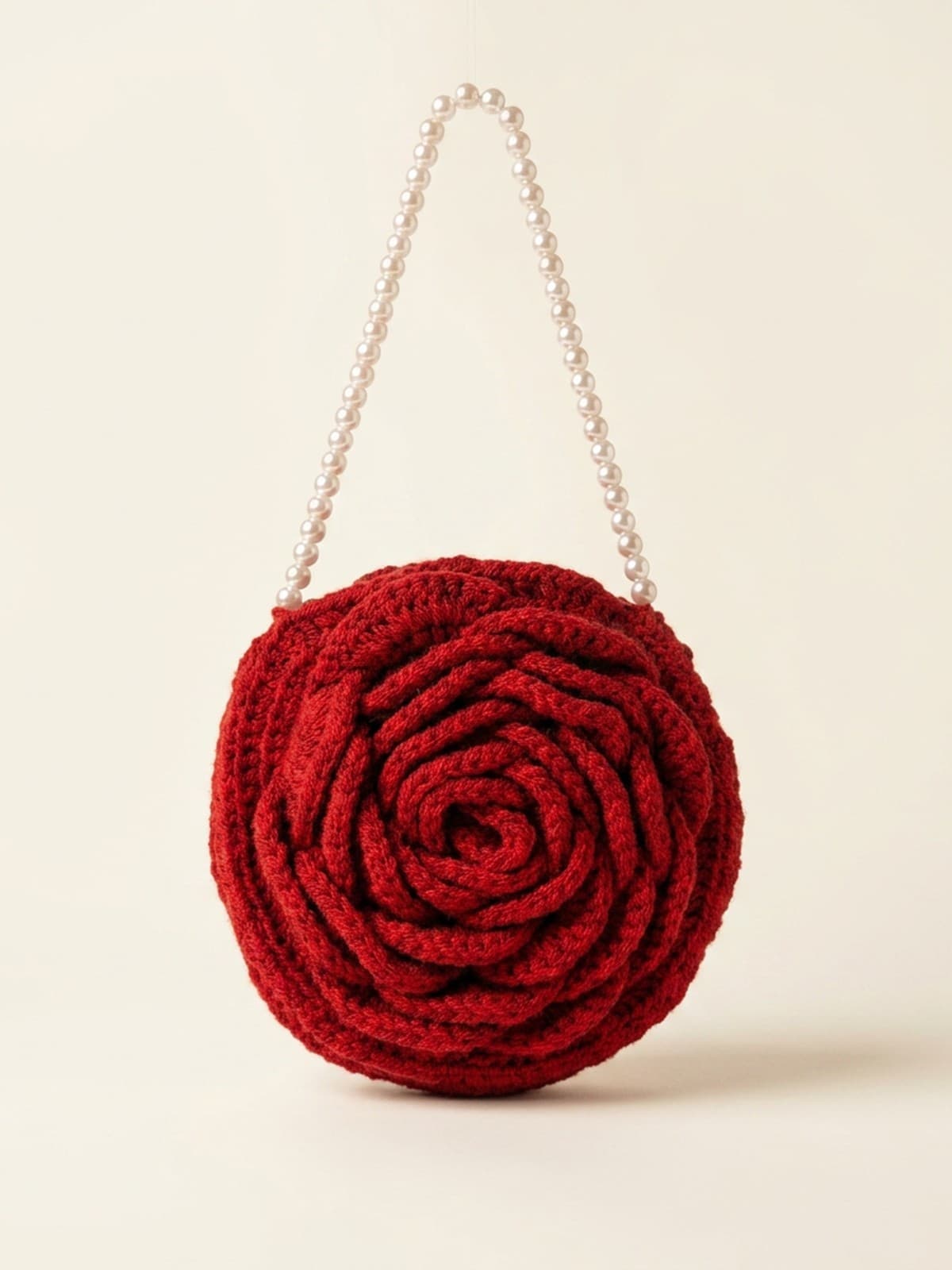 Rose Bloom Crochet Clutch